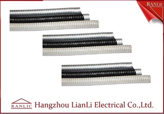 Porcellana Condotto elettrico flessibile galvanizzato grigio/nero dell'acciaio con il PVC ha ricoperto fornitore